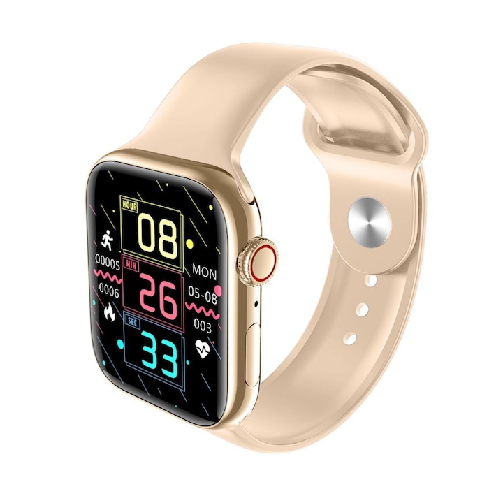 Smartwatch GS7 Max, Ecran HD, 1.9'', Bluetooth 5.0, Monitorizare ritm cardiac/nivel oxigen sange, IP67, Argintiu