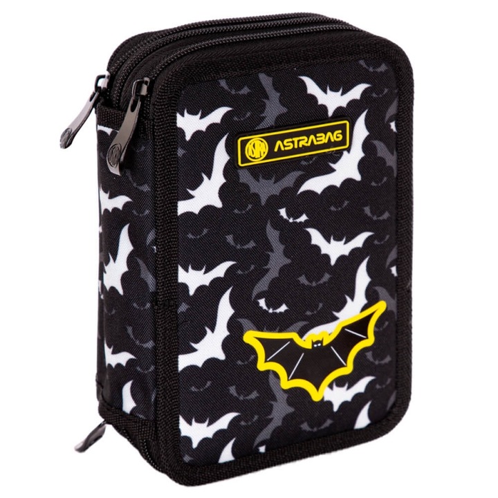 Несесер, Astra, АС31, 3 отделения, Включени премиум аксесоари, Прилепи, 20.5 x 13 x 6 см, Черен