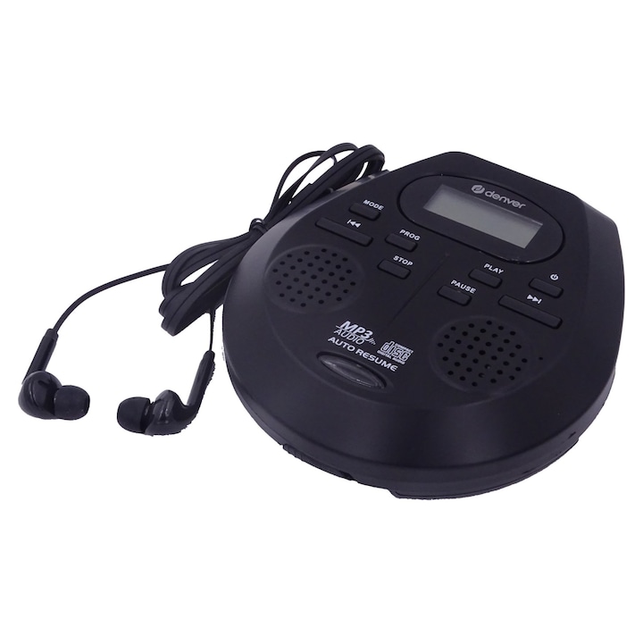 Player CD MP3 portabil cu functie antisoc si amplificare a basului Denver DMP-395B
