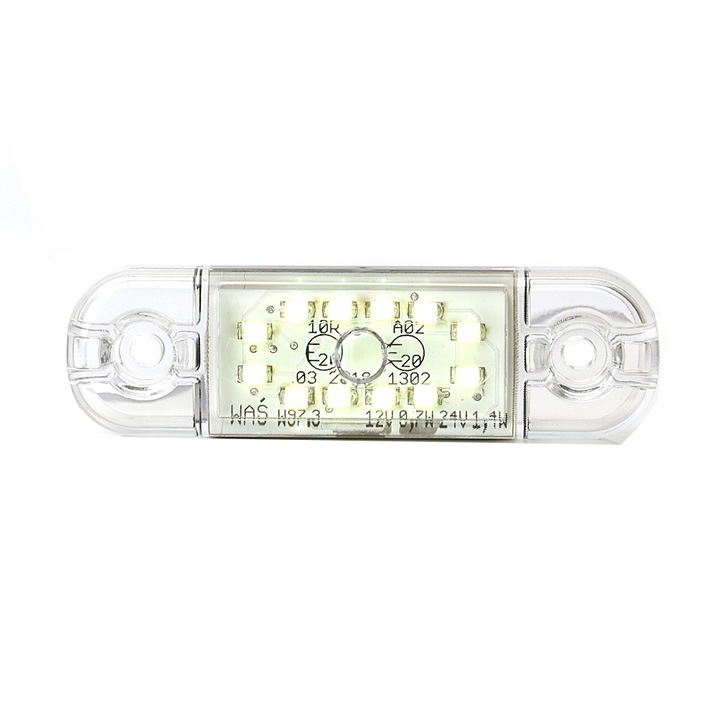 Lampa gabarit LED, 716 W97.3, 12V-24V, pozitie alb, WAS 43418