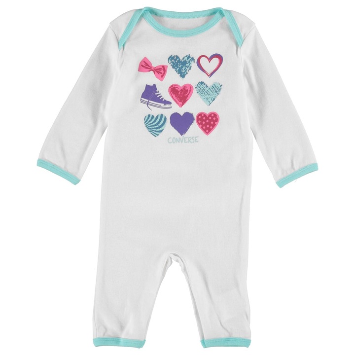 Body All-in-one Converse All Star Infant, Alb/Bleu, 3-6 luni, 70 CM