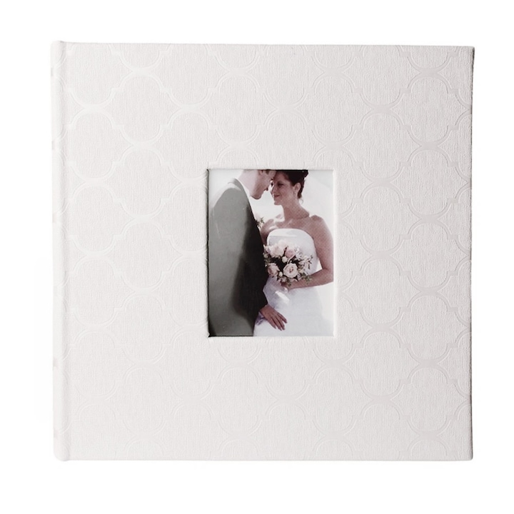 Album foto Wedding Day, PROCART, personalizabil, 200 fotografii in format 10x15 cm, spatiu notite, alb