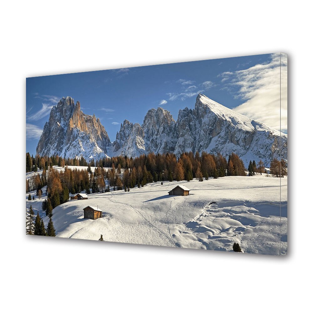 Tablou Canvas Sarbatori Craciun La munte iarna 20 x 30 cm