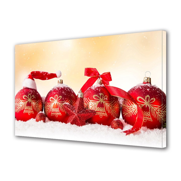 Tablou Canvas Sarbatori Craciun Globuri de craciun 20 x 30 cm