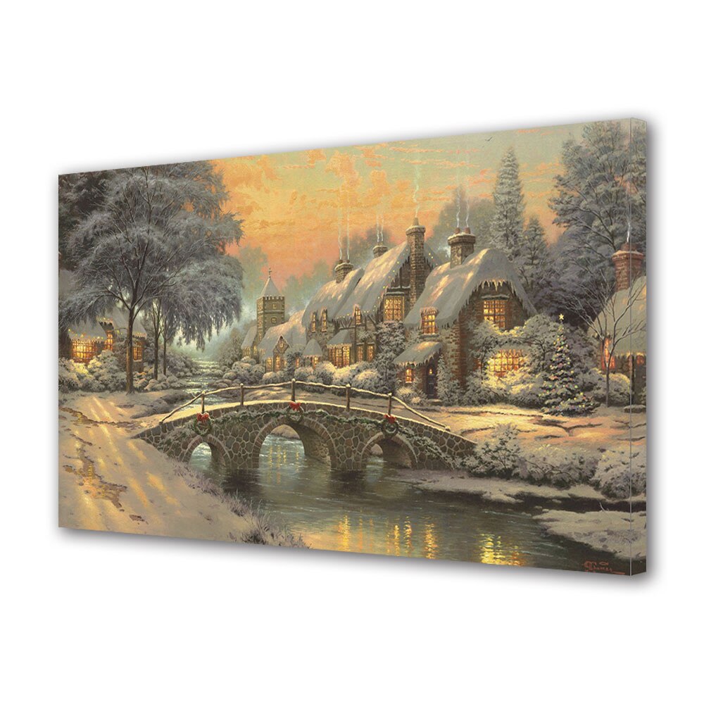 Tablou Canvas Sarbatori Craciun Iarna de poveste 20 x 30 cm