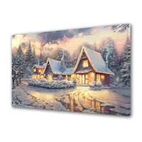 Tablou Canvas Sarbatori Craciun Peisaj de poveste 20 x 30 cm