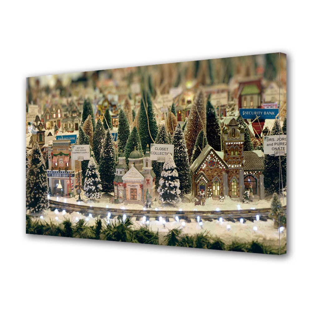 Tablou Canvas Sarbatori Craciun Oraselul copiilor 20 x 30 cm