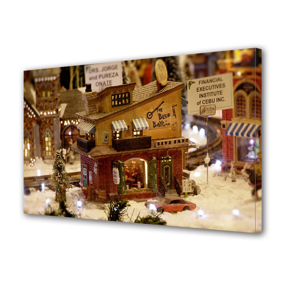 Tablou Canvas Sarbatori Craciun Oras macheta 20 x 30 cm