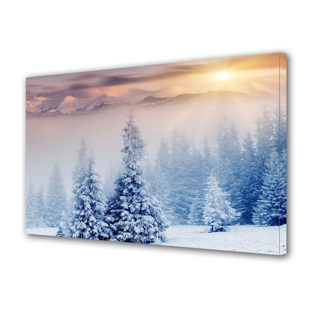 Tablou Canvas Sarbatori Craciun Apus dupa nori 20 x 30 cm