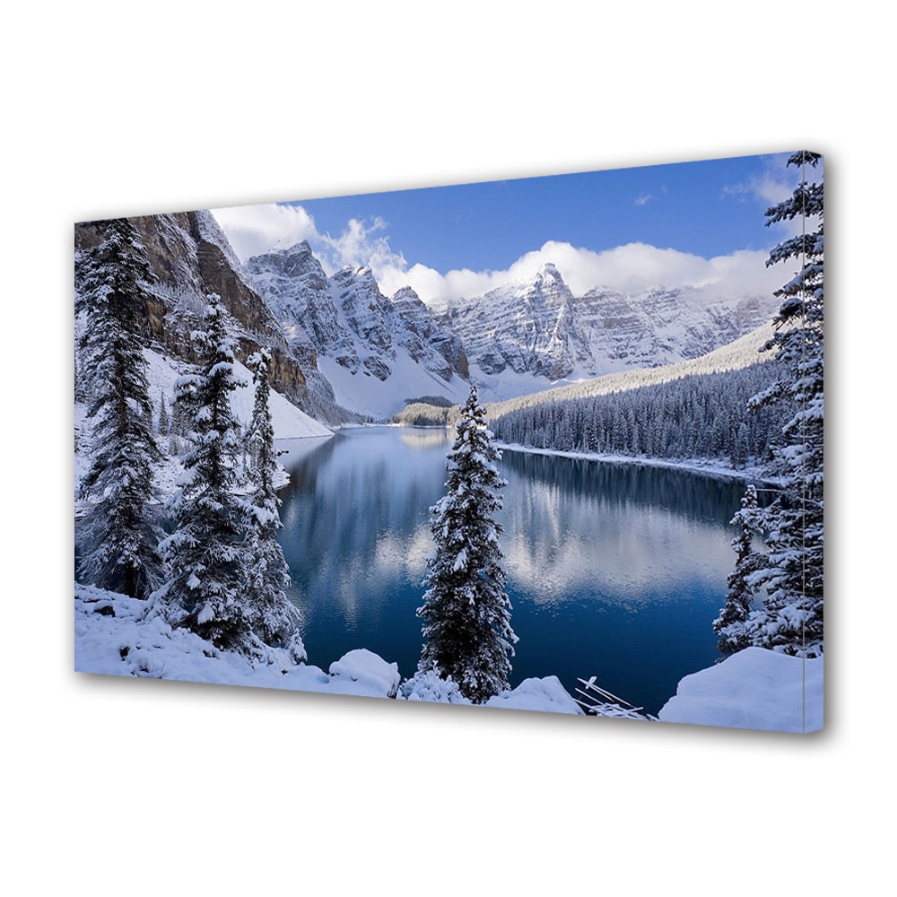Tablou Canvas Sarbatori Craciun Lacul oglinda 30 x 45 cm