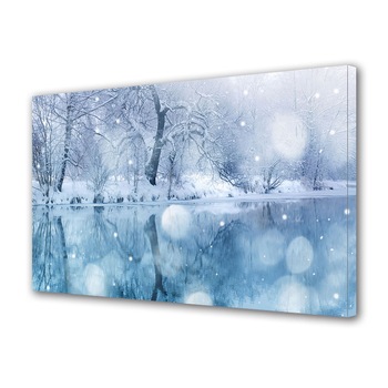 Tablou Canvas Sarbatori Craciun Ninge pe lac 30 x 45 cm Tablou Canvas Sarbatori Craciun Ninge pe lac 30 x 45 cm