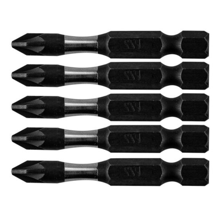 Hegyek készlete, bit, ütve, PZ2, 1/4", 5 db, PZ2x50 mm, Neo