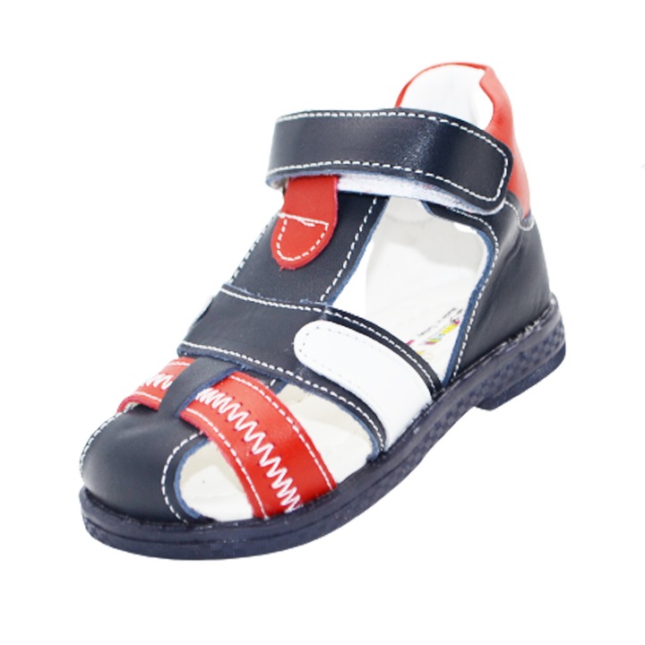 Ортопедични сандали за момчета Small Foot SMF20-Bl-19, Кожа, Тъмносин 81105