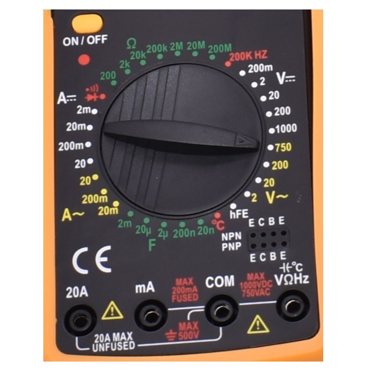 Цифров мултицет с LCD дисплей, DT9208A - eMAG.bg