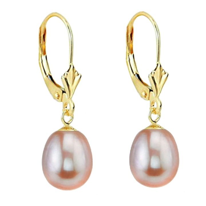 18 carati Oro giallo, Perle di acqua salata, 7,8 mm