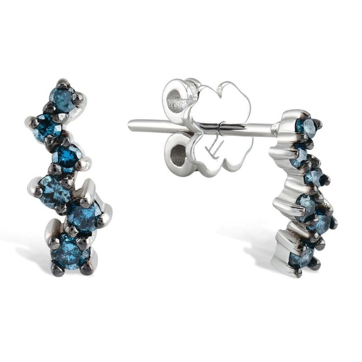 Cercei Ancona Aur Alb, Sandra Ferretti, 14K