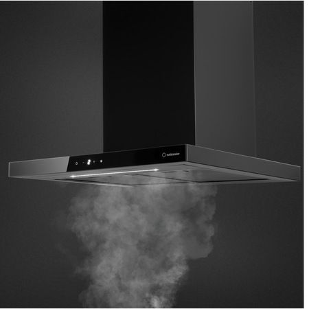Hota incorporabila decorativa Turbionaire Ama TMA60WB, Putere de absorbtie 800 mc/h, Motor brushless, Control Touch, Iluminare LED, Clasa A++, 60 cm, Negru