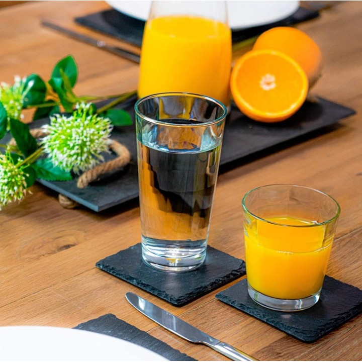 Set 6 pahare long drink Bormioli Cube 370 ml