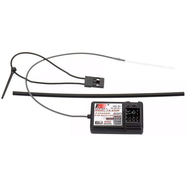 Flysky 2.4G 3CH FS-GR3E vevőkészülék FS GT2, GT2B, GT2F, GT3B, GT3C, T6, CT6B, TH9A, TH9X, 1db