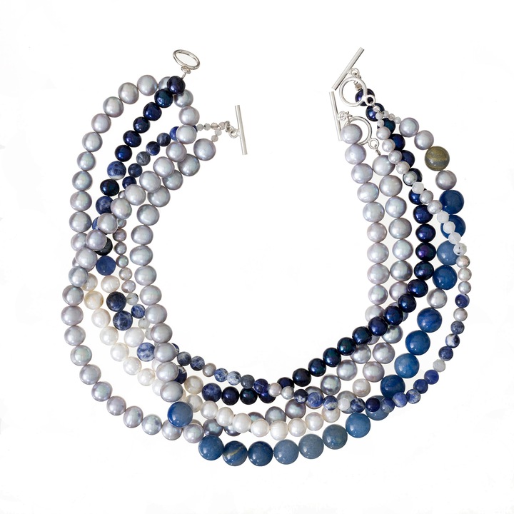 Set bijuterii Powerfull, 3 coliere pietre semipretioase, perle aventurin