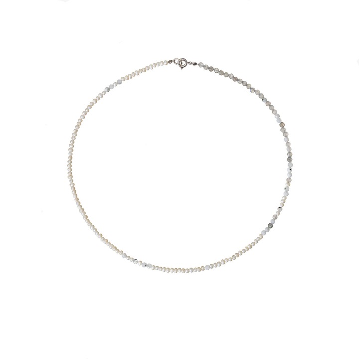 Colier Origins din pietre semipretioase si perle, 2-4 mm