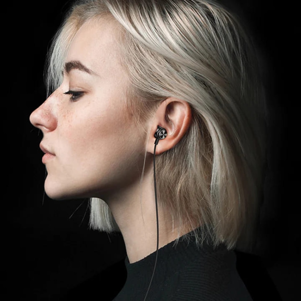 Casti in-ear cu volum control si cu conector jack 3.5 mm, fir 1.2 m, model Ultra Bass, Black