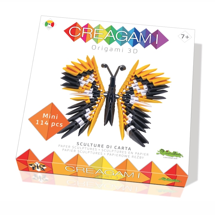 Set creativ Origami 3D, Creagami - Fluture, 114 piese