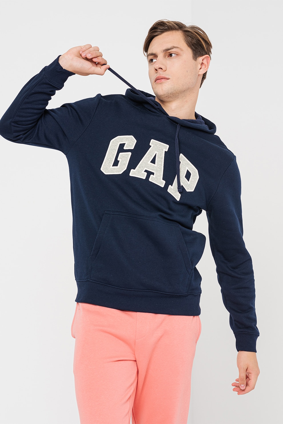 GAP, Худи с лого, Тъмносин, XL - eMAG.bg