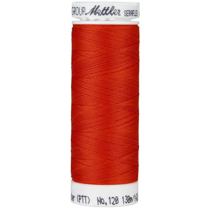 Ata elastica de cusut, finete 120, 130 m, elasticitate de pana la 65%, Mettler Seraflex Vermillion 1336