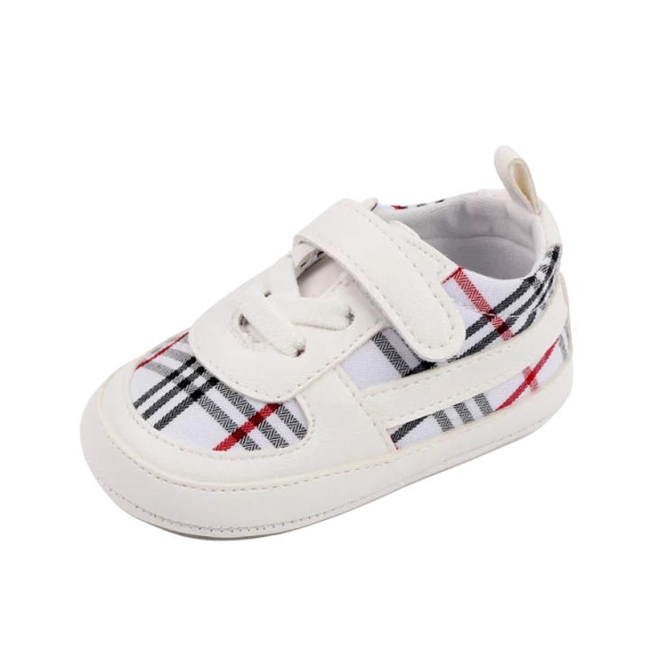 Карирани обувки SuperBaby, елегантни, текстилни, момчешки, с връзки, многоцветни