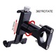 Suport pentru telefon intre 4'' - 6.2'' cu montare pe ghidon compatibil cu motocicleta sau bicicleta, 360 de grade, Negru