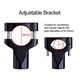 Suport pentru telefon intre 4'' - 6.2'' cu montare pe ghidon compatibil cu motocicleta sau bicicleta, 360 de grade, Negru