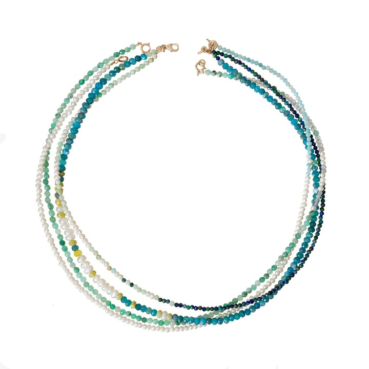 Set bijuterii Aspiration, coliere pietre semipretioase, inchidere aur