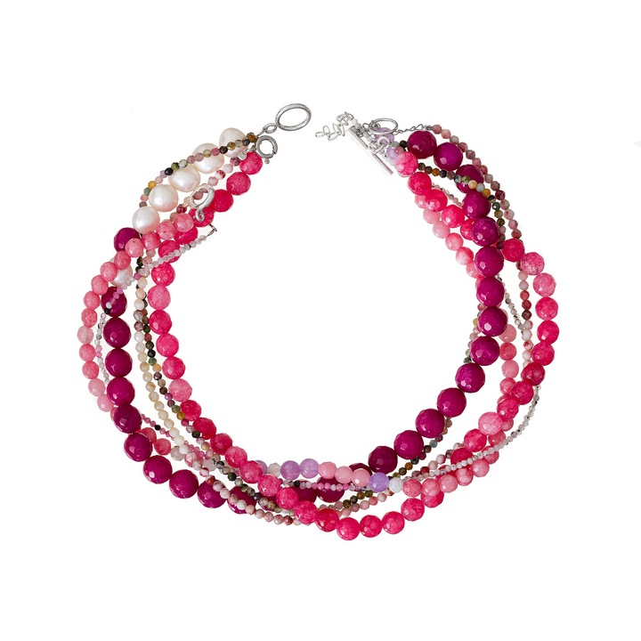 Set bijuterii Playfulness, 4 coliere perle, pietre semipretioase