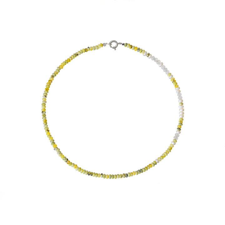 Colier Revive din pietre semipretioase si perle, 4-4.5 mm