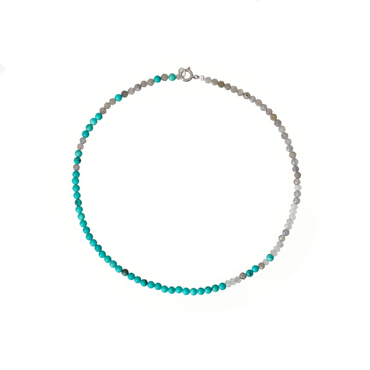 Colier Symmetry din pietre semipretioase, 4-4.5 mm