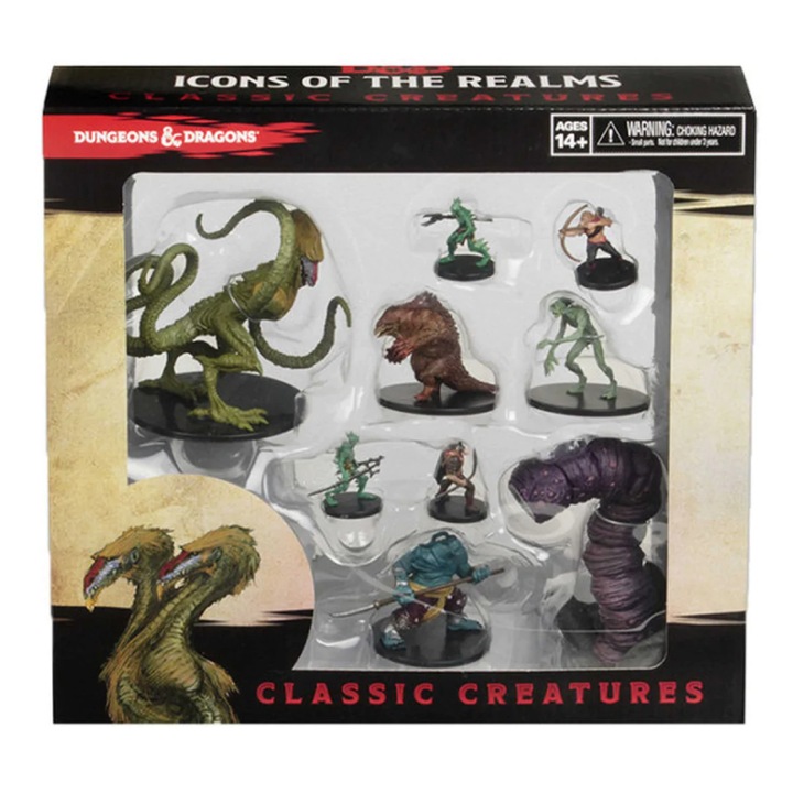 Комплект от 9 миниатюри Dungeons & Dragons, класически същества, 60 мм