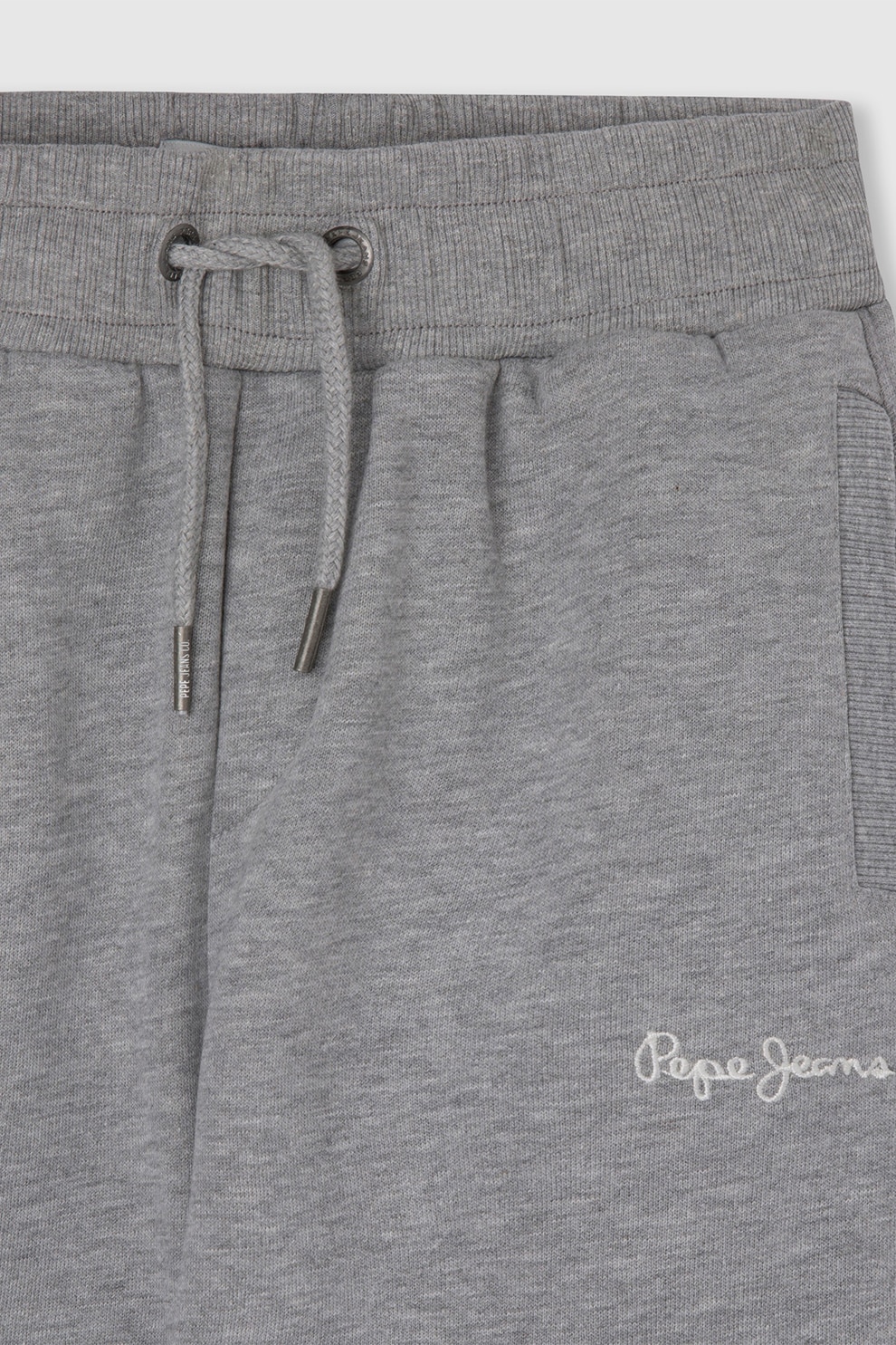Pepe Jeans London, Спортен панталон с връзка и лого, Сив меланж, 140 CM ...