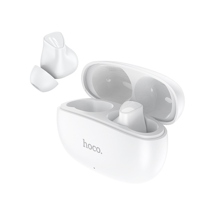 Безжични аудио слушалки, слушалки, Bluetooth 5.3, сензорно управление, магнитен калъф, истински безжични стерео слушалки, гласово активиране на Siri, бяло