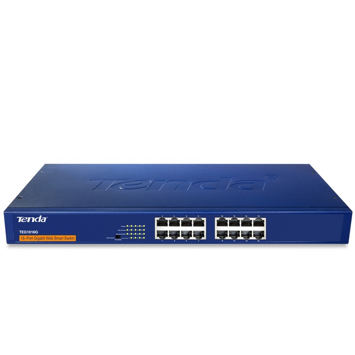 Суич Tenda TEG1016G, 16 порта 10/100/1000 Mbps