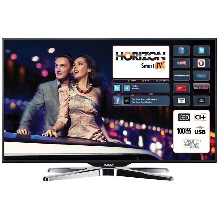Televizor LED Smart TV Horizon, 107 cm, 42HL757, Full HD, Clasa A