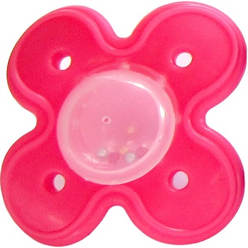 Suzeta dentitie Primii Pasi, cu bilute, 3L+, Rosu Suzeta dentitie Primii Pasi, cu bilute, 3L+, Rosu