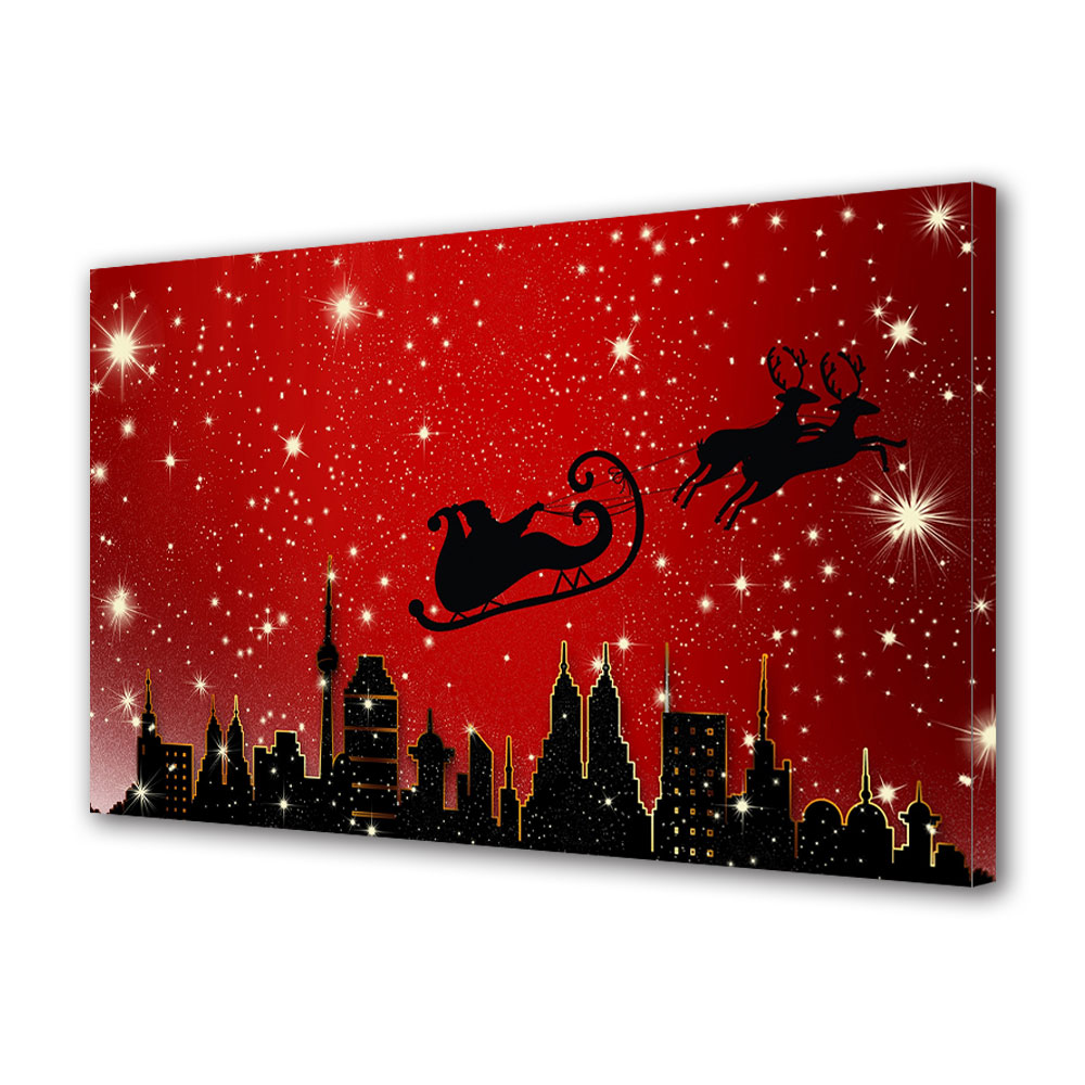 Tablou Canvas Sarbatori Craciun Sania mosului 60 x 90 cm