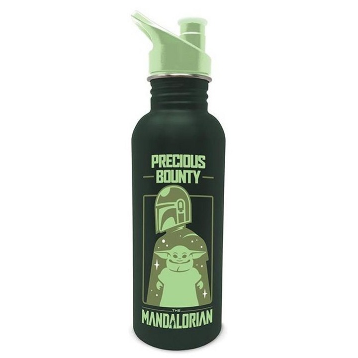 Sticla pentru apa Pyramid Television The Mandalorian - Precious Bounty, aluminiu, 750ml
