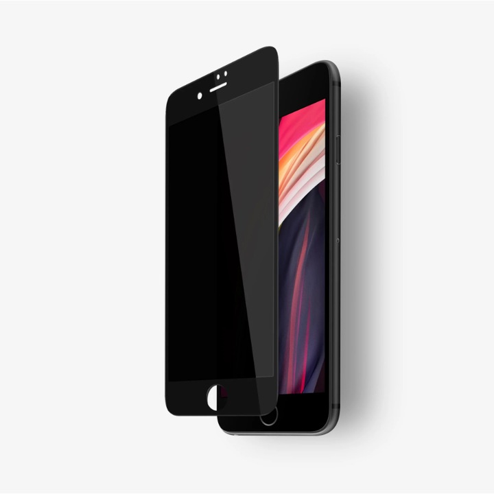 Protector de sticla de confidentialitate, Pentru Apple iPhone SE 2/3, Negru