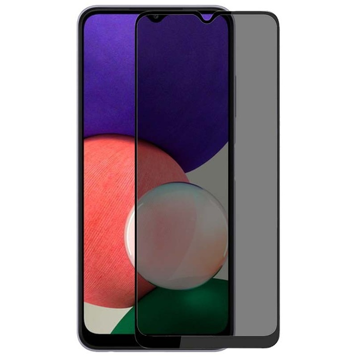 Privacy Скрийн Протектор за Samsung Galaxy A22 5G, Черен