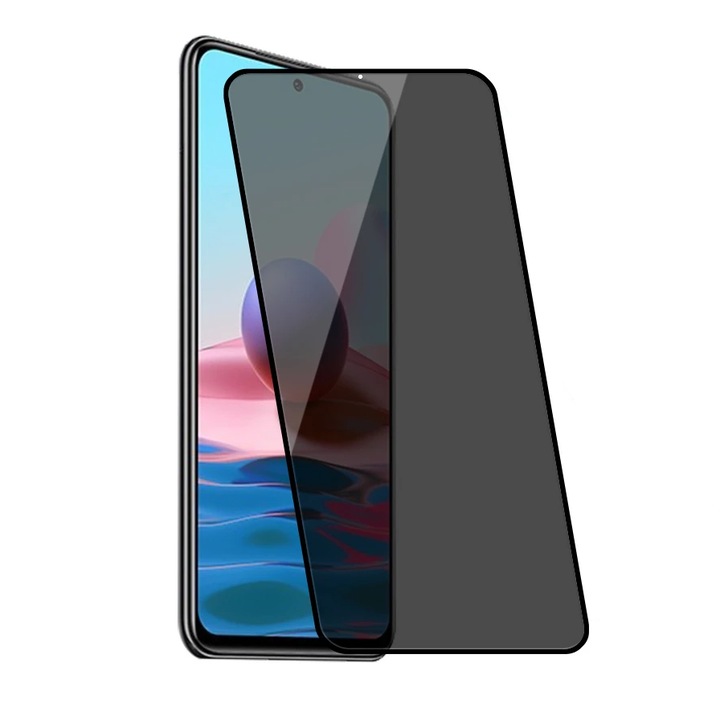 Folie protectie ecran, Tech Armor, Sticla securizata, Pentru Xiaomi Redmi Note 10/S, Negru