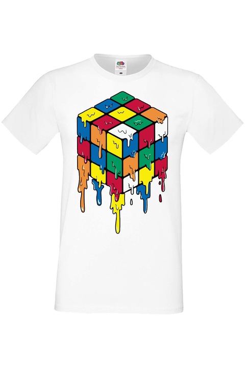 Férfi póló Rubik Cube Tralala Rubix, Fehér