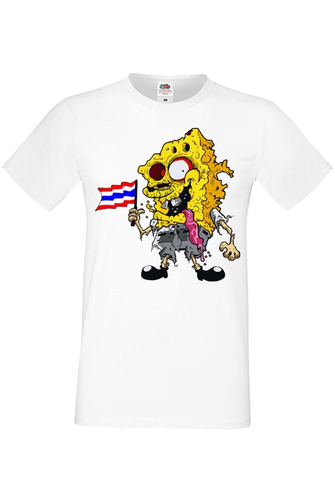 Férfi póló SpongeBob SquarePants Tralala SB Zombie 4, Fehér