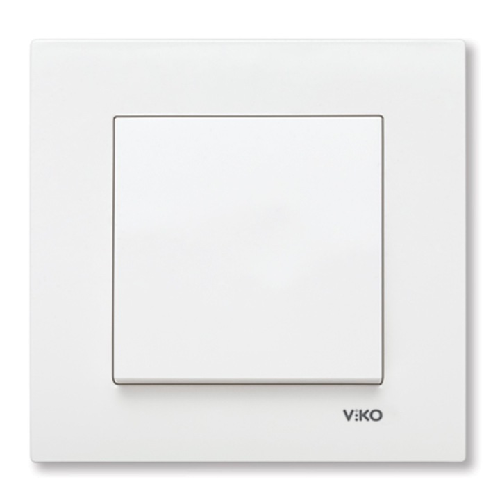 Intrerupator simplu, 10ax, 250v, alb antibacterial